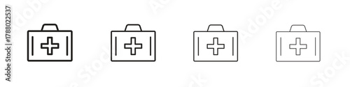 First aid kit icon. Simple graphic element set