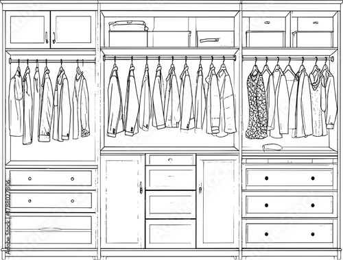 Walk-In Closet Sketch