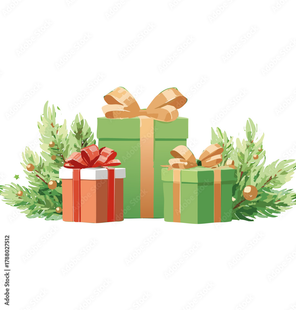 Obraz premium Christmas vectors presents 