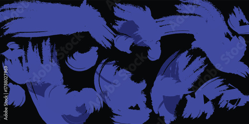 Blue dark background. Image includes a effect the black and blue tones. Abstract background.