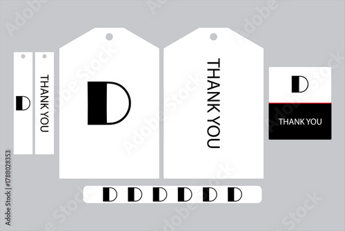 Hang tag clothing label set design template
