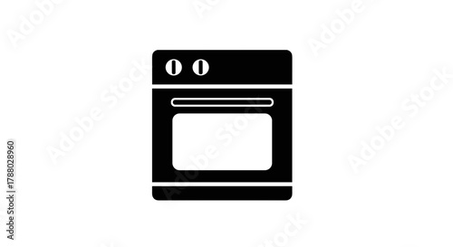 Modern electric oven icon for kitchen appliances.
