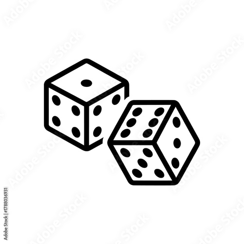dice on a white background
