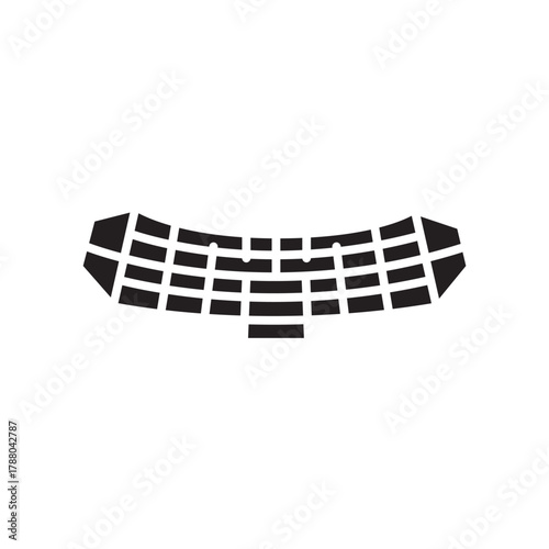 radar station color flat icon. Vector isolated element