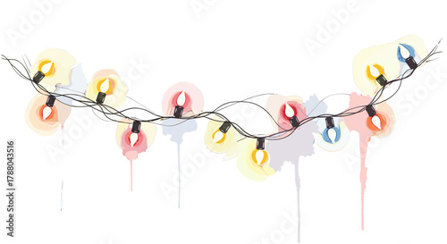 Christmas lights in colorful design with a festive atmosphere  