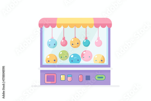 claw machine game fun isolated