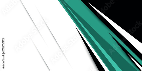 Abstract background with overlapping green and black geometric layers. Simple and modern background concept for advertisements, posters, templates, business presentations. Vector illustration eps 3