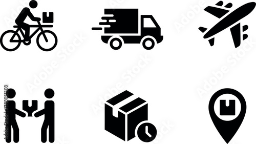 Shipping icons vector set