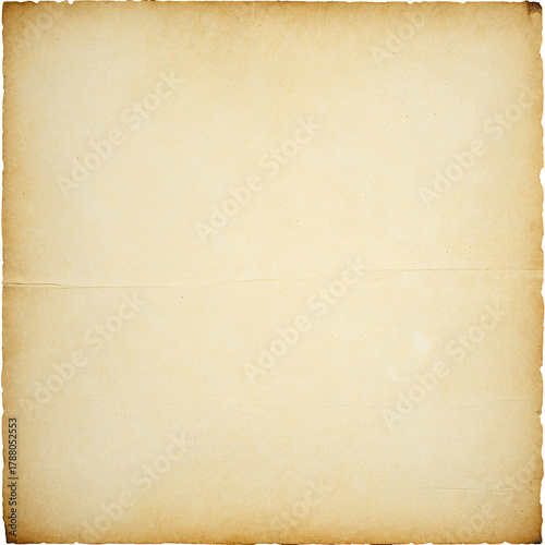 Vintage Aged parchment paper, light tan color with slightly darkened edges