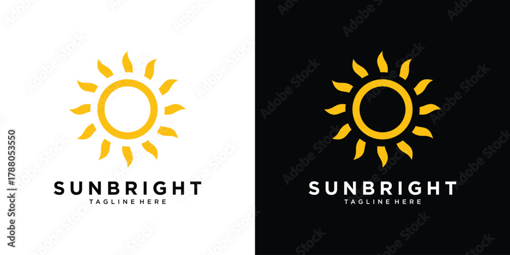 Fototapeta premium Circle sunbright abstract logo design