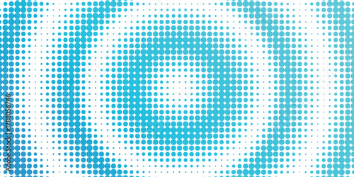 Abstract background with modern and trendy blue gradient halftone circle decoration. Grunge pop art gradient background. Vector