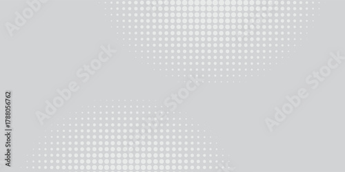 Dot white gray wave light technology texture background. Abstract big data digital concept.