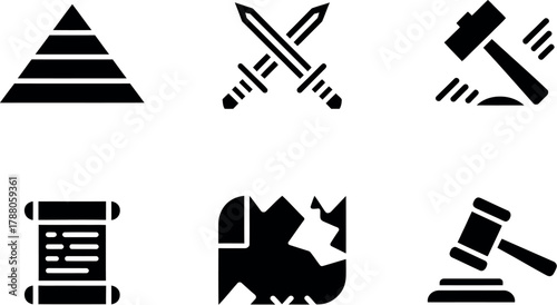 Set of history and culture icons