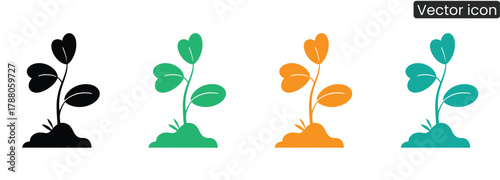 Watch new life emerge with these vibrant seedling sprouts, perfect for symbolizing growth, fresh starts, and future success in any modern project.