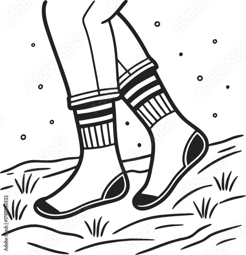 Simple Winter Socks Illustration