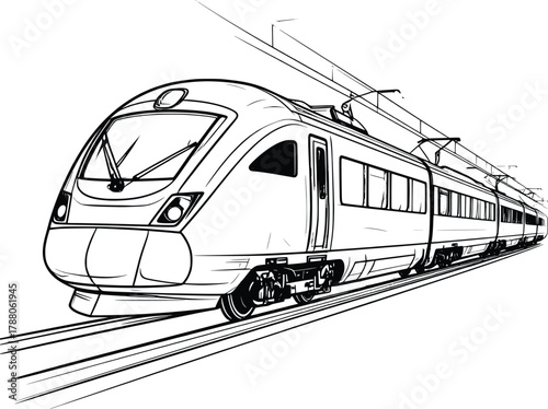 Hand Drawn High Speed Rail Design