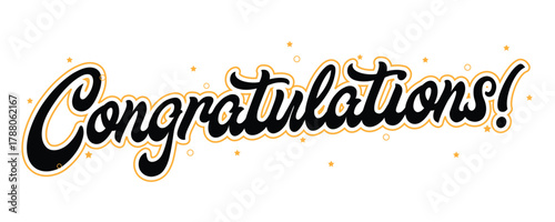 Congratulations. Vector illustration.