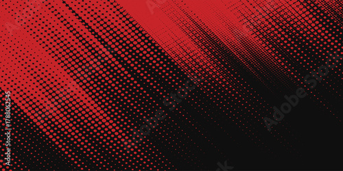 Halftone dots red and blue color pattern gradient grunge texture background. Dot pop art comic sport neutral simple art good nice paper
