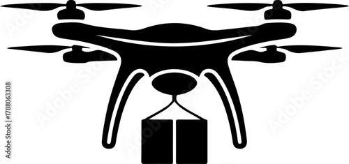 delivery drone carrying a package