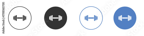Barbell icon pictogram set. Vector icon designs