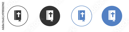 Bible icon pictogram set. Vector icon designs