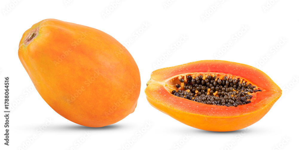 Fototapeta premium papaya isolated on transparent png (Image from camera)