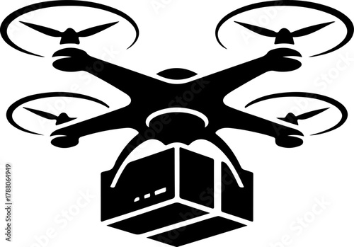 delivery drone carrying a package