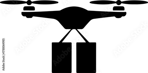 delivery drone carrying a package