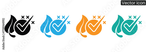 Unlock success with versatile icons showing approval and eco friendly concepts. Perfect for branding, certifications, and promoting sustainable choices.