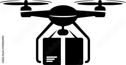 delivery drone carrying a package