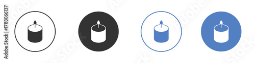 Candle icon pictogram set. Vector icon designs