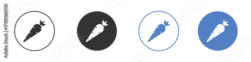 Carrot icon pictogram set. Vector icon designs