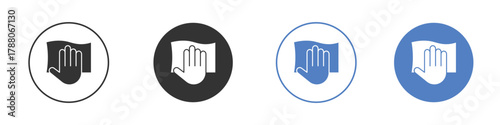 Cleaning cloth icon pictogram set. Vector icon designs