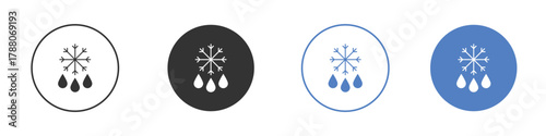 Defrost icon pictogram set. Vector icon designs