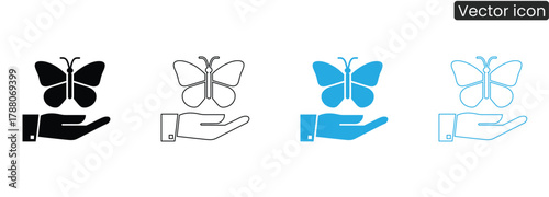 A tender hand holds a beautiful butterfly, representing care, protection, and the magic of nature's delicate transformations.