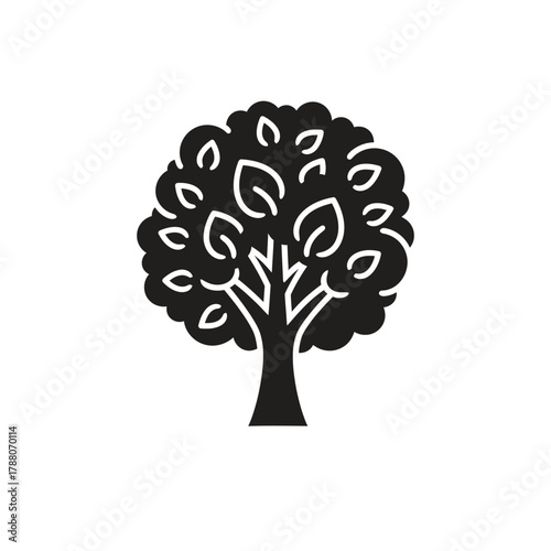 Arm with a tree growing icon representing environmental conservation and a green sustainable lifestyle for an eco friendly future