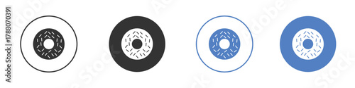 Doughnut icon pictogram set. Vector icon designs