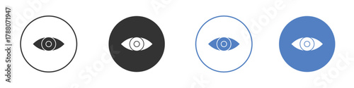Eye icon pictogram set. Vector icon designs