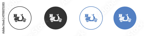 Food delivery icon pictogram set. Vector icon designs
