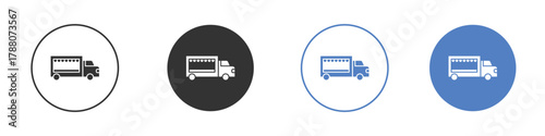 Food truck icon pictogram set. Vector icon designs