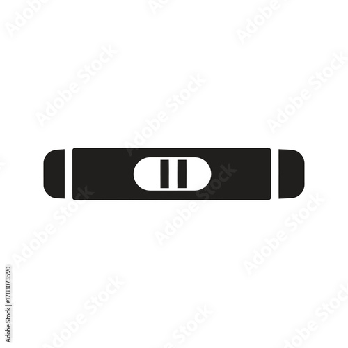 Pregnancy test icon representing a medical and a clinical tool for a maternity and a fertility with a positive result