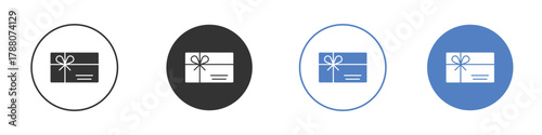 Gift card icon pictogram set. Vector icon designs