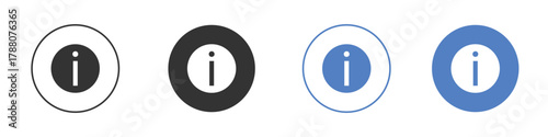 Info icon pictogram set. Vector icon designs