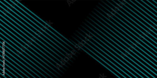 abstract black background with diagonal lines, cyan color