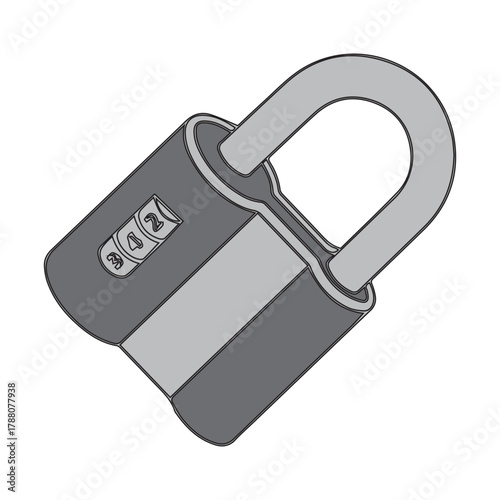 Combination Lock Illustration