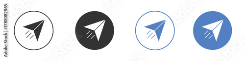 Paper plane icon pictogram set. Vector icon designs