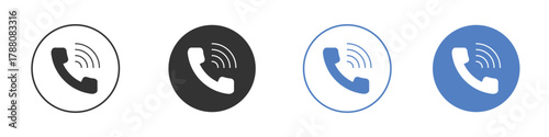 Phone call icon pictogram set. Vector icon designs