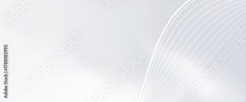 Soft abstract white wave background with gradient flow and elegant light pattern. Great for professional, futuristic, or digital themes.