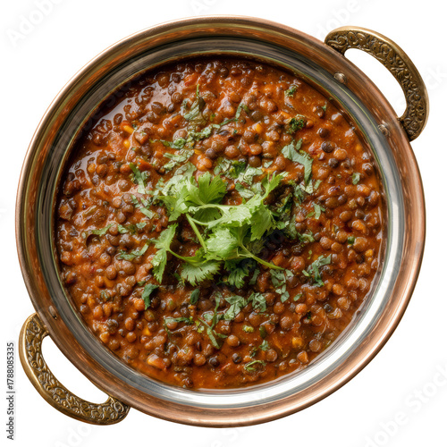 Dal makhani black lentil curry with cilantro