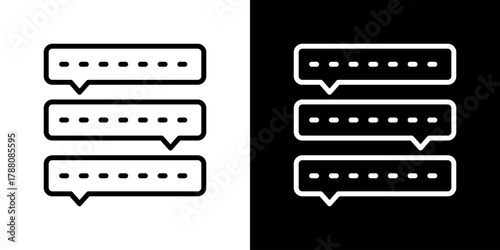 Chat Icon Line Styles Vector Illustration 